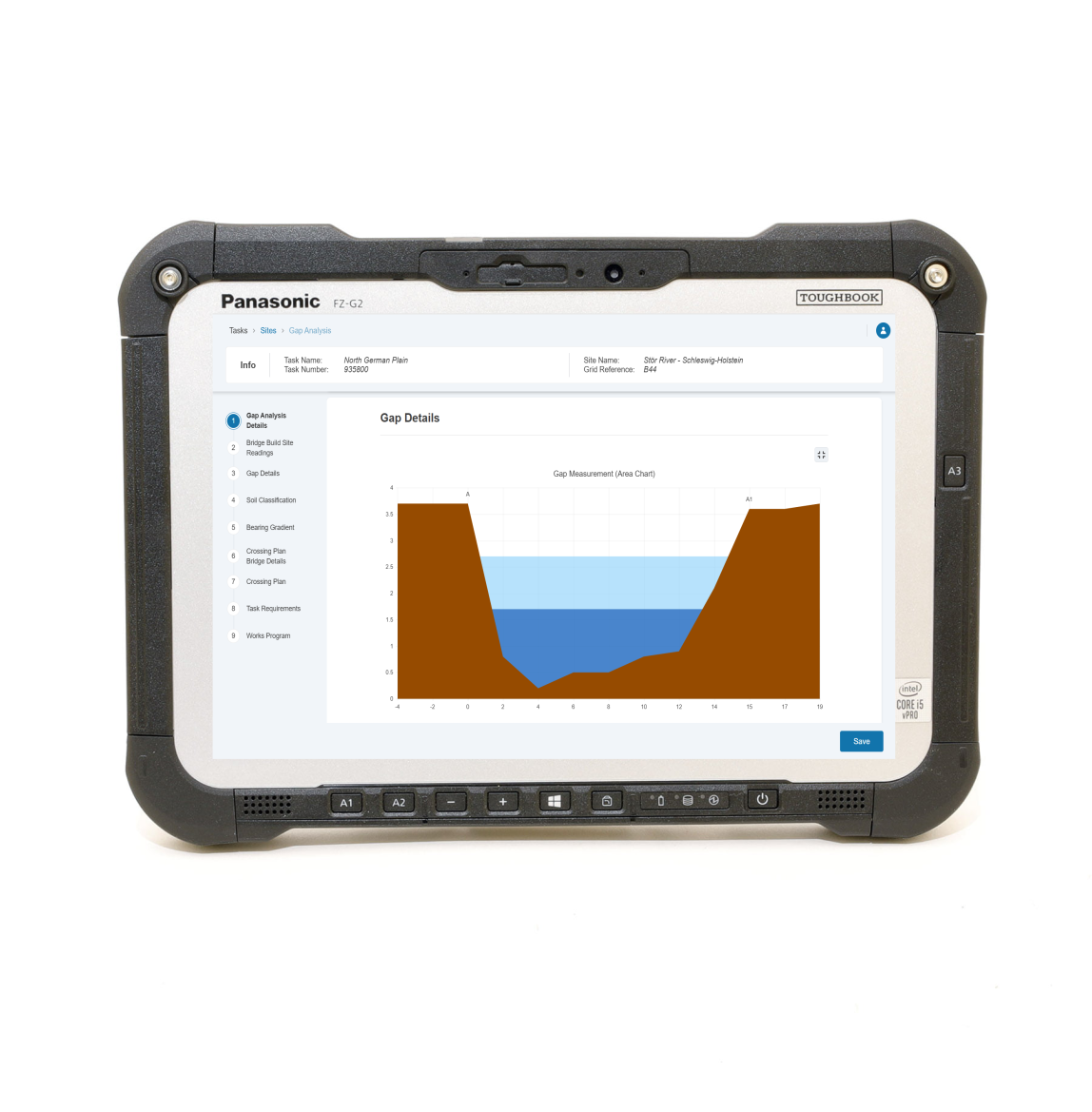 ENG|AIDE running on a Panasonic rugged tablet